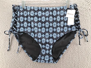 Raisins Curve Indo Bahamas Mid-Rise Bikini Bottom Plus Size 22W Blue Beach NWT - Picture 1 of 11