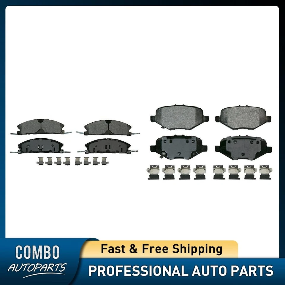 Juego de pastillas de freno de disco delanteras traseras para Ford Police Interceptor 2013-2019 sedán Foto 1 de 4
