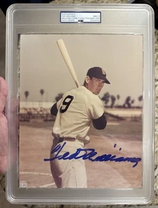 Ted Williams Family Collection Autograph Auto Signed 8” X 10” Photo PSA Mint 9 - Picture 1 of 4