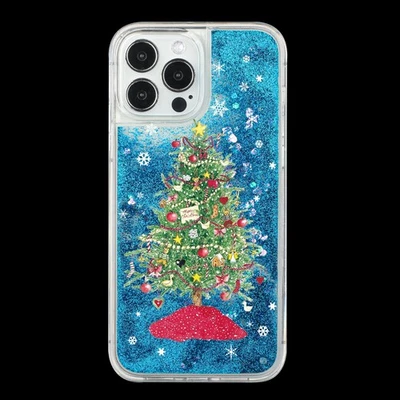 Quicksand Christmas tree Case For Various Phone Liquid Glitter Flash Back Cover - Image 1 of 4