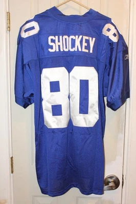 Jersey Reebok azul cosido Jeremy Shockey (80) de los New York Giants (nuevo con etiquetas) - 2XL / 54 Foto 1 de 4