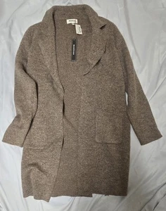 XL Monteau Women's Open Front Long Cardigan - Tan - XL - New With Tags - Picture 1 of 6