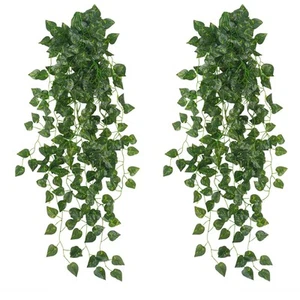 2Pcs Fake Plants for Outside Fake Plant Decor 3.1ft Artificial Hanging Plants... - Picture 1 of 7