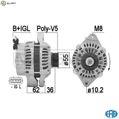 ALTERNATOR 209353A FOR SUZUKI SWIFT/III SPLASH SX4/CLASSIC/MONOCAB  VAUXHALL - Image 1 of 4