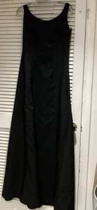 Vestido Simco Formal Talla 4 Negro Sin Mangas Cremallera Trasera Largo - Imagen 1 de 6