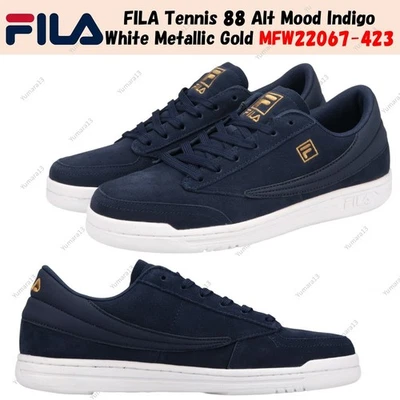 FILA Tennis 88 Alt Mood Indigo Blanco Metálico Dorado MFW22067-423 Hombres Talla - Imagen 1 de 4
