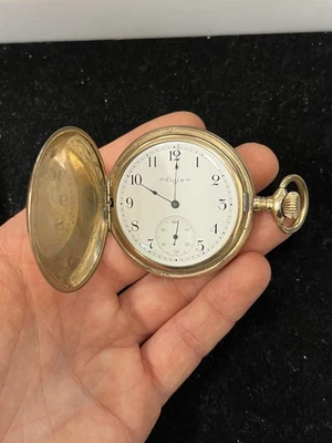1905 Elgin Grade 290 Model 6 16s 7j GF Hunter Case Pocket Watch - RUNNING - Image 1 of 4