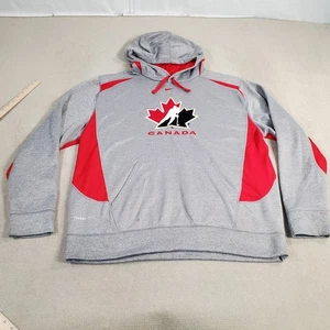 VINTAGE Team Canada Nike Hockey Hoodie Herren Extra Large grau rot Therma Fit * - Bild 1 von 16