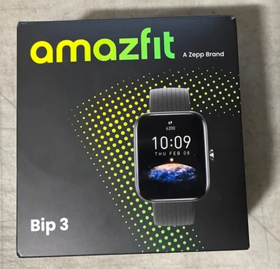 Amazfit Bip 3 A2172 Black Heart Rate Monitor Smartwatch For Android iPhone - Image 1 of 2