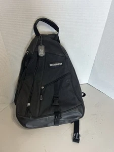 Harley Davidson Black Sling Back Bag Backpack - Picture 1 of 3