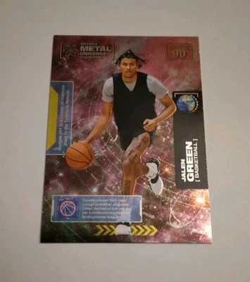 JALEN GREEN ROOKIE 2021 SKYBOX METAL UNIVERSE CHAMPIONS RC HOUSTON ROCKETS STAR Foto 1 de 3