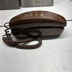 Brown Western Electric Trimline TouchTone Desk Telephone - - Picture 1 of 8