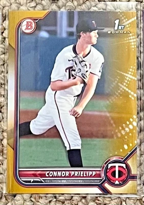 CONNOR PRIELIPP - 2022 Bowman Draft 1st - GOLD /50 + PURPLE /250, SKY BLUE /499 - Image 1 of 4