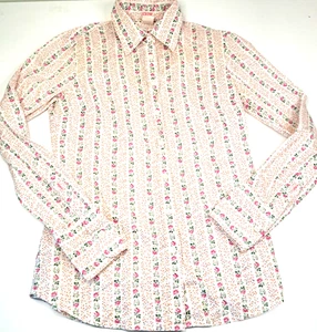 Vtg J. Crew Floral Button Down Shirt Women's XS Slim Fit Cottage Feminine - Picture 1 of 11
