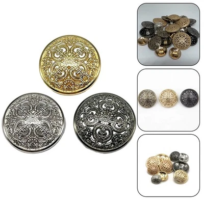 Für Jackeanzüge Tasten Rundes Metall Dekoratives Design Hohle Metallknöpfe - Bild 1 von 4