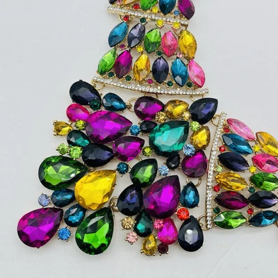 Impresionante collar de joyería de boda con pedrería de vidrio ENORME arrastre de concurso Foto 1 de 4