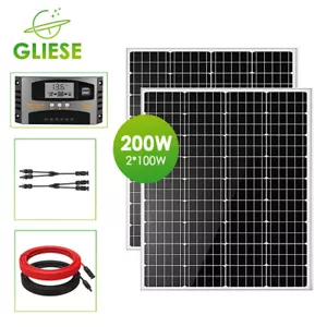 200W Solarmodul Set Solarpanel 12V PV Solaranlage Komplettset Wohnmobil Camping - Bild 1 von 13