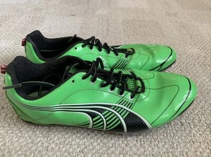 PUMA 185198 Men's Complete TFX Sprint 3 Track Shoes Fluo Green Black White 9 - Picture 1 of 9