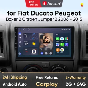 JUNSUN CarPlay Android 13 Car Stereo Radio GPS Navi 4G Für Fiat Ducato 2006-2023 - Picture 1 of 21