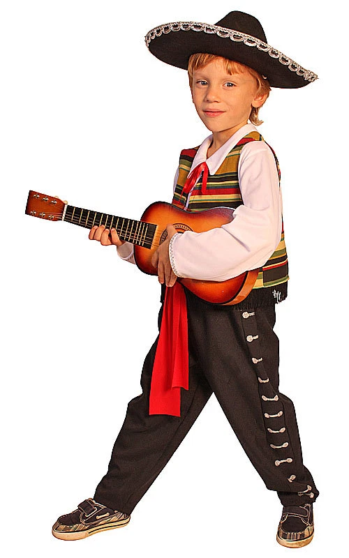  BOYS KIDS MEXICAN MARIACHI COSTUME CULTURAL OUTFIT AGE 4-14 - Image 1 of 1
