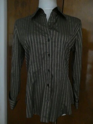 New York & Company Mujer Elegante Multicolor Rayas Top Talla LP Foto 1 de 4