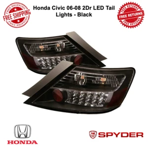Spyder Auto LED Tail Lights Fits 2006-2008 Honda Civic 2Dr  | Black | #5004499 - Bild 1 von 12