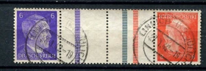 German Reich WW II : Hitler Tete Beche (6/8) from 1941 - used - Picture 1 of 1