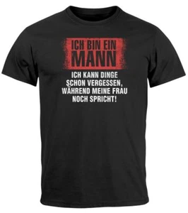 Herren T-Shirt Fun-Shirt Spruch lustig Ich bin ein Mann Ich kann Dinge - Bild 1 von 3