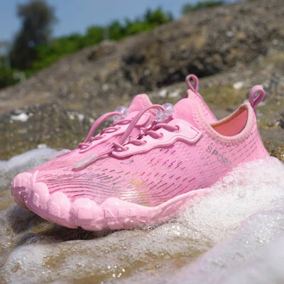 Kids Water Shoes Boys Girls Lightweight Non-slip Beach Barefoot Breathable Sport - Image 1 of 4