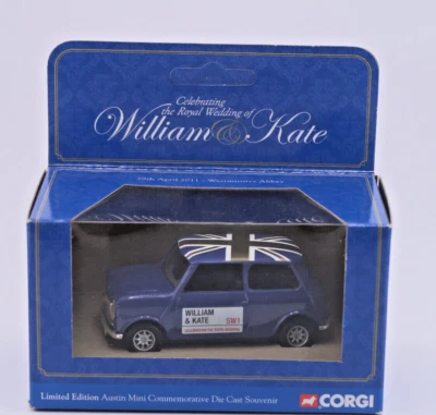 CORGI TOYS * AUSTIN MINI COMMEMORATIVE  * WILLIAM & KATE * LIMITED *  1:36 * OVP - Bild 1 von 4