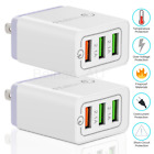2Pack Fast QC 3.0 USB Wall Charger Adapter US Plug Multi Port For iPhone Samsung