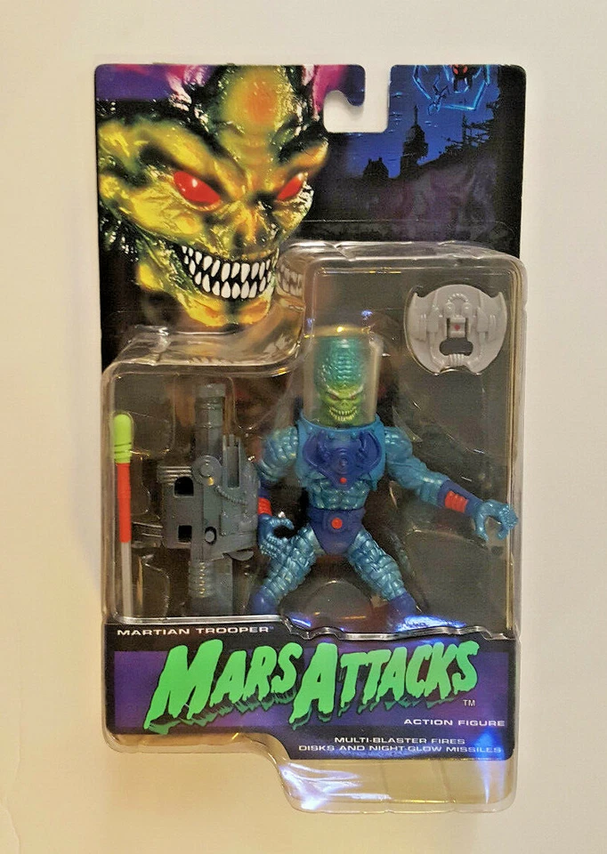 MARS ATTACKS MARTIAN TROOPER Trendmasters NOC Movie Toy 6" MULTI BLASTER - Image 1 of 2