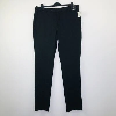Calça Nordstrom masculina 38 acabamento preto frente plana reta chino sem camisa nova com etiquetas CG12 - Imagem 1 de 4
