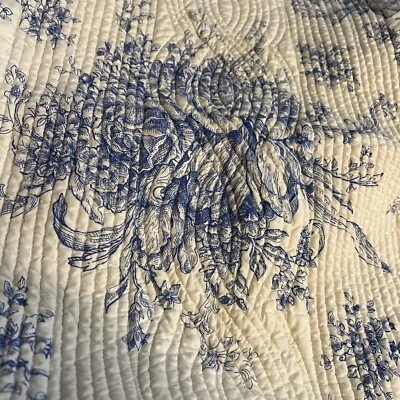 melange home Blue & White Floral Standard Pillow Sham 1 - Image 1 of 4
