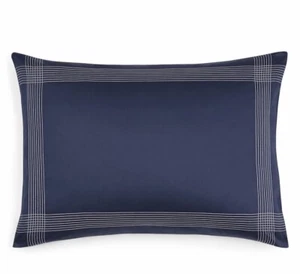 FRETTE Hotel Porto 1 King Sham, Navy - Picture 1 of 7