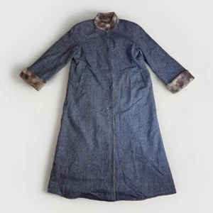 Harve Bernard Brown Tweed Womens Winter Full Length 100% Wool Coat,Ukraine|Sz:10 - Picture 1 of 23