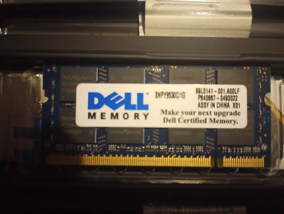 BRAND NEW Dell DIMM 667 MHz DDR2 Memory 1Gb Laptop RAM (SNPY9530C/1G) NIB Sealed - Image 1 of 4