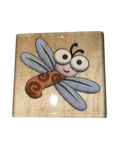 Stampabilities Friendly Cartoon Libelle Holz Gummistempel - Bild 1 von 2