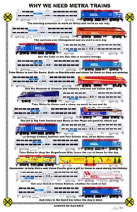 Póster Metra Why We Need Trains 11""x17"" firmado por Andy Fletcher - Imagen 1 de 1