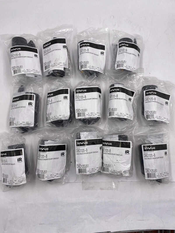 LOT OF 14 INVUE DBD120 DBD120J51 BLACK ONE65 ANGLED POWER CORDED SECURITY STANDS - Image 1 of 1