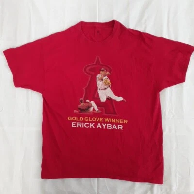 Camiseta Usada Talla XL Extra Grande Erick Aybar LAA Angels Equipo de Béisbol Estrella 2011  Foto 1 de 4