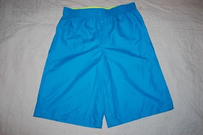 Boys BRIGHT TURQUOISE SWIM TRUNKS Net Lining LONG, 12" INSEAM Size XXL 18 - Image 1 of 2