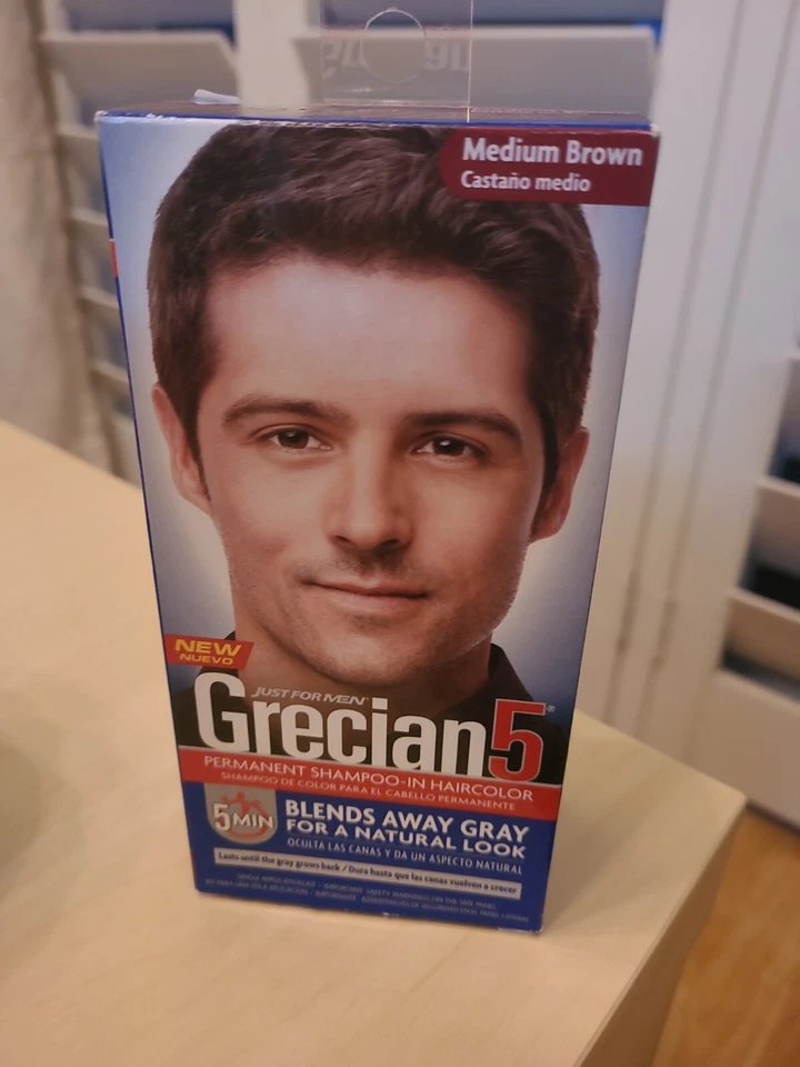 Just for Men GRECIAN5 Permanent Shampoo-in Haircolor Medium Brown