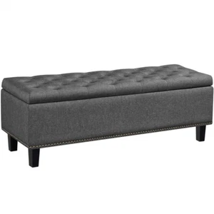 Classic 50-inch Entryway Bench Footstool Bench with Button-Tufted, Bedroom Bench - Picture 1 of 9