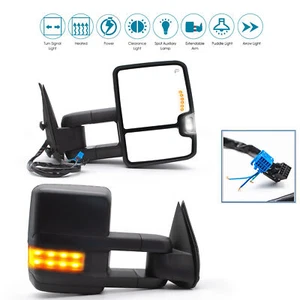 Pair Tow Mirrors Power Heated LED Signal For 2003-2006 Chevrolet Silverado 1500 - Picture 1 of 11