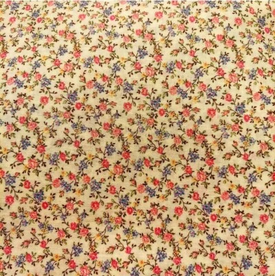 Concord Fabrics Vintage 1993 Pink and Lilac Flower 48 in Fabric Sold by the Yard - Image 1 of 3