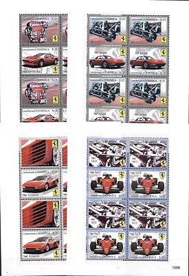 DOMINICA - 2010 MNH "Racing Cars - FERRARI" Four  Sheets !!! - Image 1 of 4