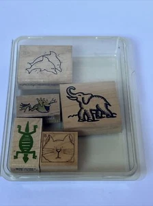 5 Stück Tier Sorte Holz Stempel Set - Bild 1 von 3