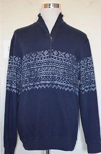 Cremieux – Herren Large blau Utility Wear 1/2 Reißverschluss Pullover Sweater $ 98,00 (M78) - Bild 1 von 4