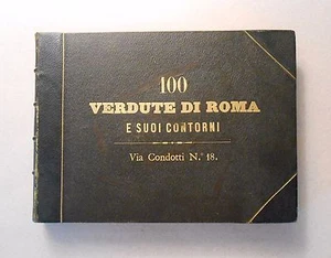 Rome Italy 100 Engravings by Tommaso Cuccioni 100 Vedute di Roma 1840s Leather  - Imagen 1 de 12